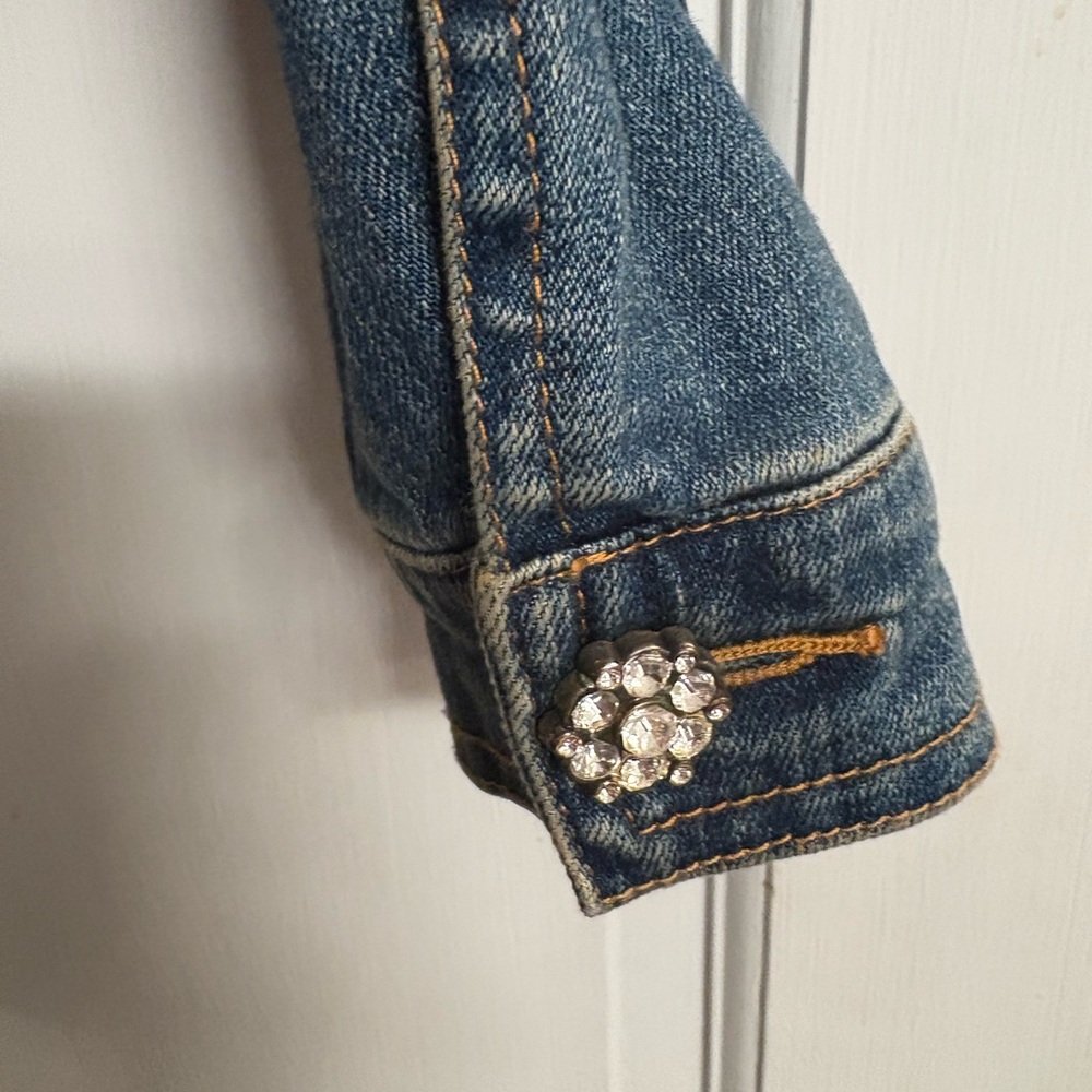 Cache Blue Denim Jacket with Jewels 6‎ - Picture 6 of 12